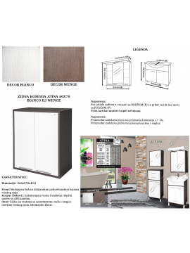 Zidna Komoda Atina 60x70